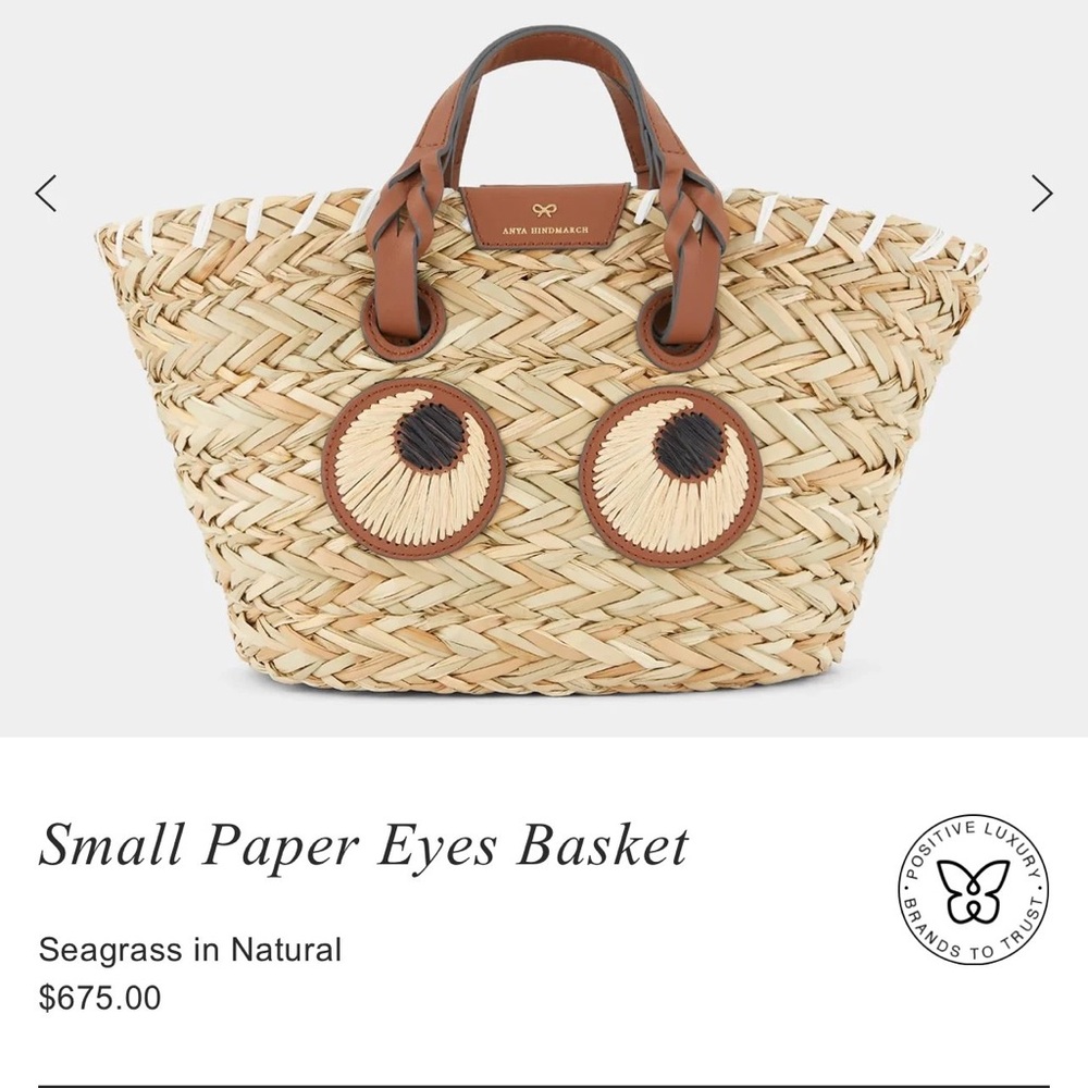 Anya  Hindmarch small paper eyes basket bag